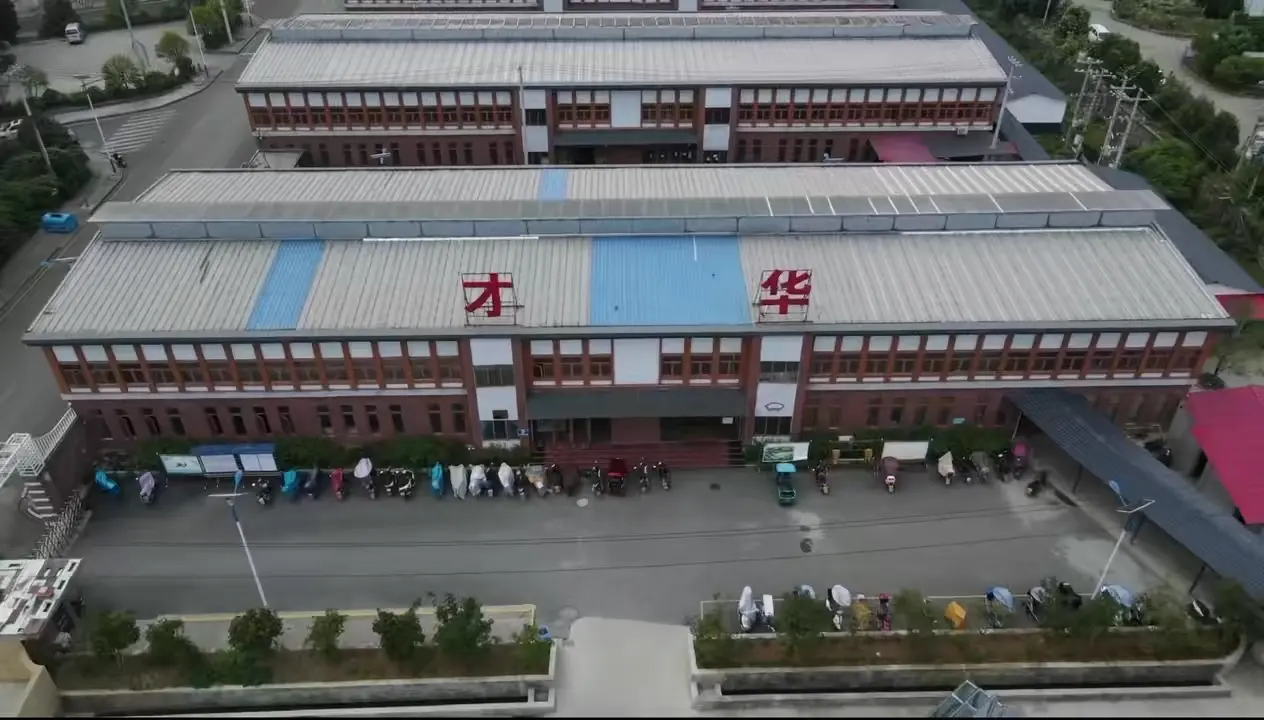 Caihua Industrial bag manufacturing facility — aerial view showing factory buildings