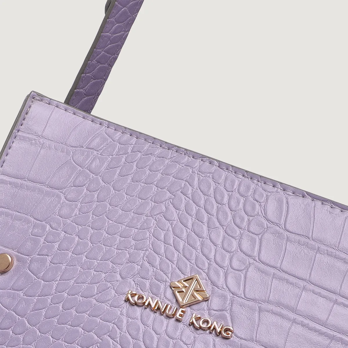 Women's Croc-Embossed Flap Crossbody Bag – PU Leather photo 5