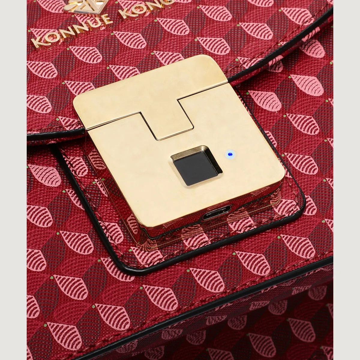 Women's Monogram Flap Crossbody Bag – PU Leather photo 3